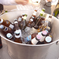 テラスで世界のビール祭りをしました。
