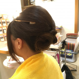 併設の美容室で洋装の髪型に！ティアラを付けて貰いました♪|479817さんの湯本富士屋ホテルの写真(650816)