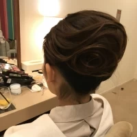 ヘアリハーサル！
和装です。
