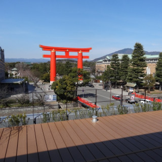 待合スペースから平安神宮方面の眺望