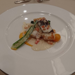 試食。魚料理。ホテルならではのこだわりがみえる一品|479969さんのホテルモントレ神戸&アマリーの写真(503210)