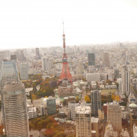 待合ラウンジからの景色　東京タワーがすぐ近くです。