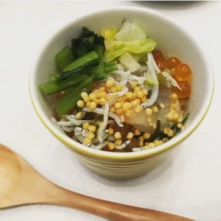 結婚式にはめずらしいお茶漬けがありました。優しい味