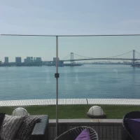 披露宴会場についているテラスからの景色
