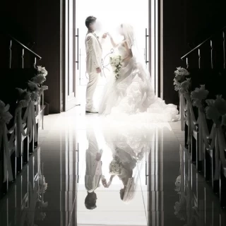 前撮りの時に中の照明を消すとこうなります！