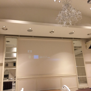 会場スクリーン。これが2つあります。