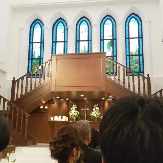 天井がたかくパイプオルガンがよくひびきました