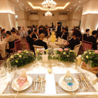 新郎新婦席からの披露宴会場