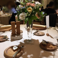 テーブルの装花のテーブルナンバー