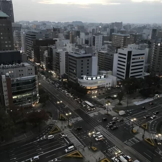 こちらも披露宴会場からの景色です。天気がイマイチです。