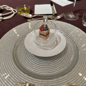 前菜？最初に出てきてびっくりしました。お皿がかわいい|484684さんの東京マリオットホテルの写真(2005578)