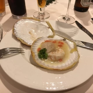 ホタテが中から出てくる