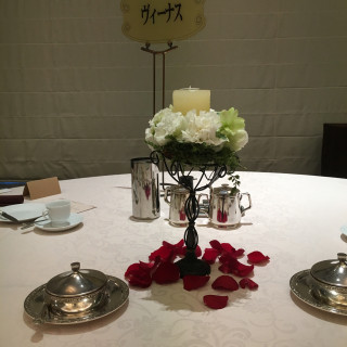 テーブルのお花です。
