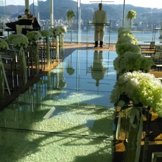 噴水上がります。屋上にあります。
