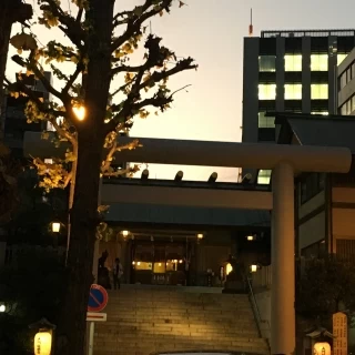 夕方の鳥居