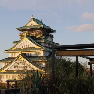 屋上から見える大阪城