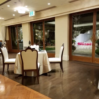 披露宴会場から見えるガーデン