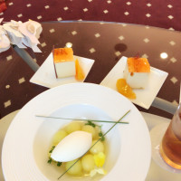 披露宴後デザートとケーキを食べられた