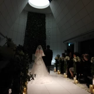 ハープの生演奏が素敵でした。