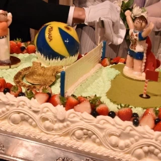 バレーボールとゴルフのコラボです(*'▽'*)