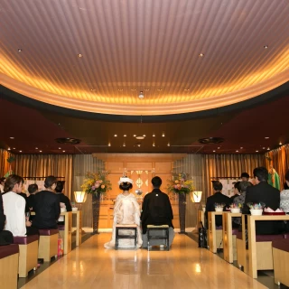神前式会場。モダンでオシャレです。