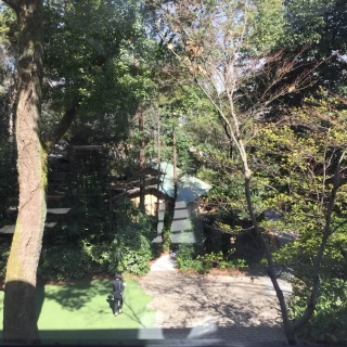 会場の中のお庭