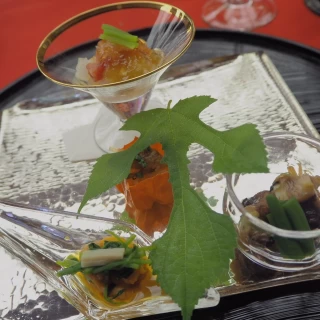 見た目も美しいお料理