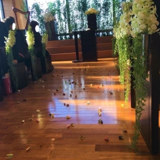 和装にピッタリは折り鶴シャワー