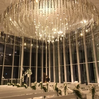 夜のチャペルは夜景が綺麗です。