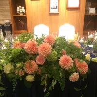 メインテーブルの装花