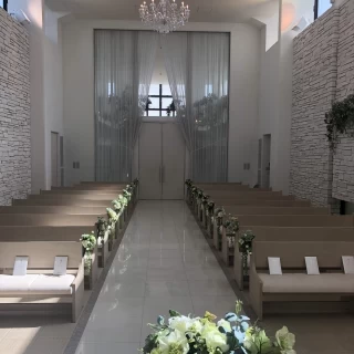 チャペルから客席をみた風景です！