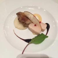 フォアグラとホタテ貝柱のポワレ