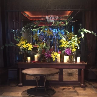 ロビーの生け花（2018年2月）