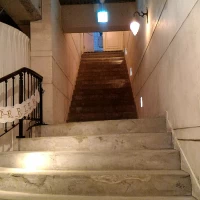 入口入るとすぐに階段。登場はこちらからが素敵！