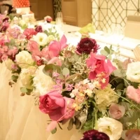 メインテーブルの装花