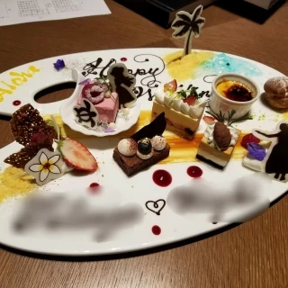 デザートのプレートもかわいかったです