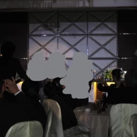 新婦退席時の演出の様子