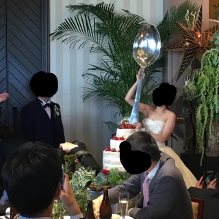 大きなスプーンの演出もできる