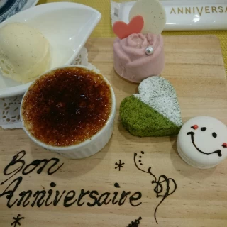 試食のデザートプレート
