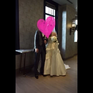 披露宴に行くまでの写真スペース