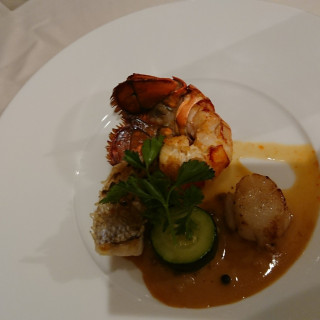 グレードアップした魚料理です。甘鯛の皮がパリパリです