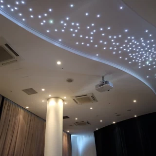 部屋内が暗くなったときのライトアップが夜空みたいです！