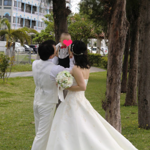 芝生|492876さんのBeachside Sky Chapel OKINAWA 【ビーチサイドスカイチャペルオキナワ】の写真(574341)