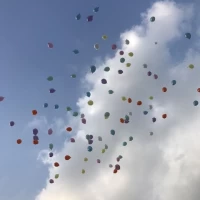 バルーンリリースはガーデンで