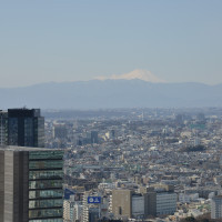 来賓控室からの景色です。富士山が見えます。