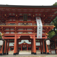 生田神社の入り口。