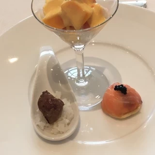 見学で頂いた料理の一つです