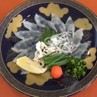 試食会にて、オプションの刺身