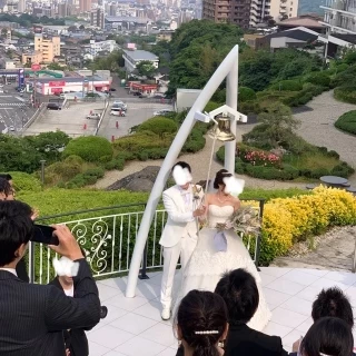 外に出て鐘を鳴らせる。
景色綺麗です！