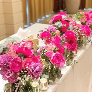 オーダーのメインテーブル装花